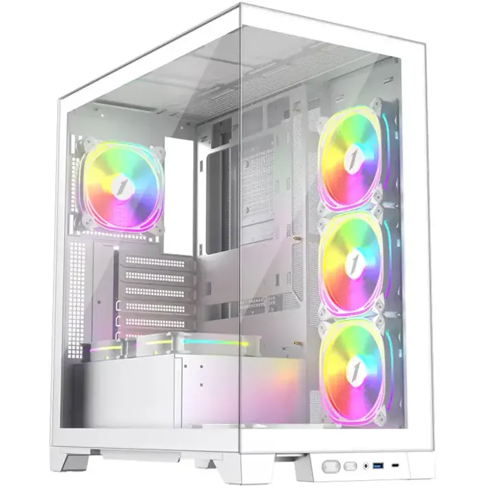 Boîtier 1STPLAYER MIKU Mi8 ARGB White - Mi8-WH-3FC7R-W-1FC7-W