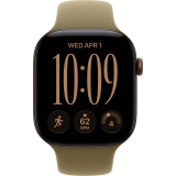 Montres connectées Apple Watch Series 12 46mm 5G Dark Bronze Aluminium Case with Olive Sport Band M/L (MJGE4ZR/A)