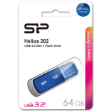 Clé USB 64GB Silicon Power Helios 202 Blue (SP064GBUF3202V1B)