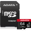 Carte mémoire 64GB MicroSD ADATA High Endurance + SD adapter (AUSDX64GUI3V30SHA2-RA1)