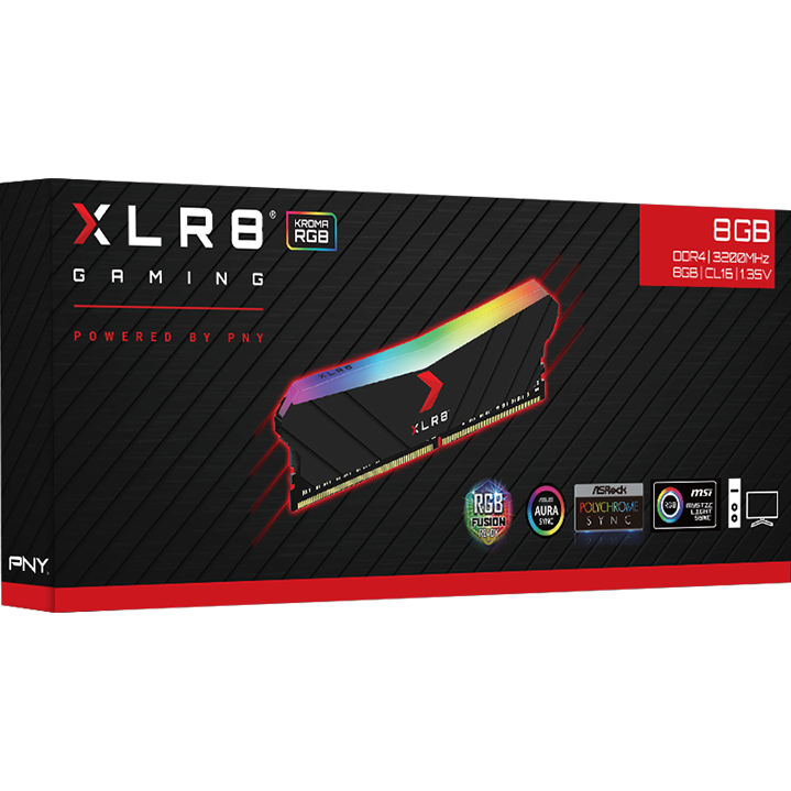 Mémoire vive 16GB DDR4 3200MHz PNY XLR8 Gaming EPIC-X RGB (MD16GD4320016XRGB-SB) - photo 4