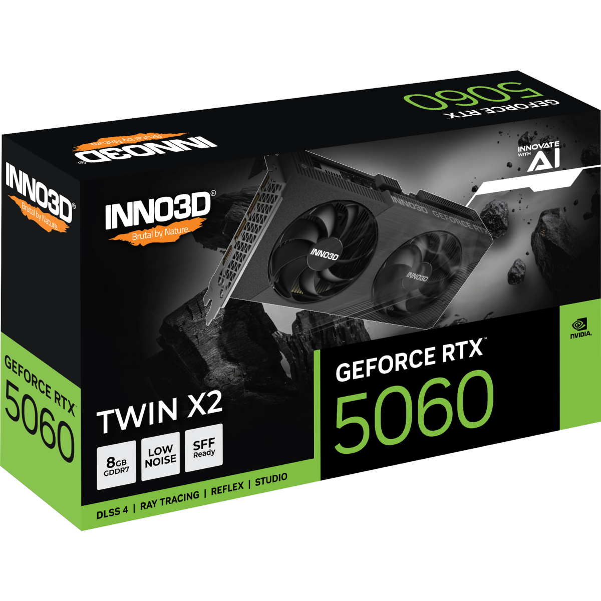 Carte graphique NVIDIA GeForce RTX 5060 INNO3D Twin X2 V2 8GB (N50602-08D7-198072N) - photo 3
