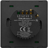 Interrupteur intelligent Qoltec Smart 2-Gang Light Switch Black (52708)