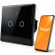 Interrupteur intelligent Qoltec Smart Touch 2-Gang Light Switch Black - 52712