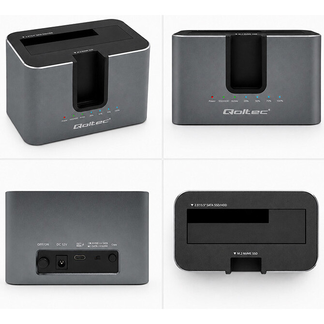 Station d'accueil pour SSD/HDD Qoltec 52631 - photo 3