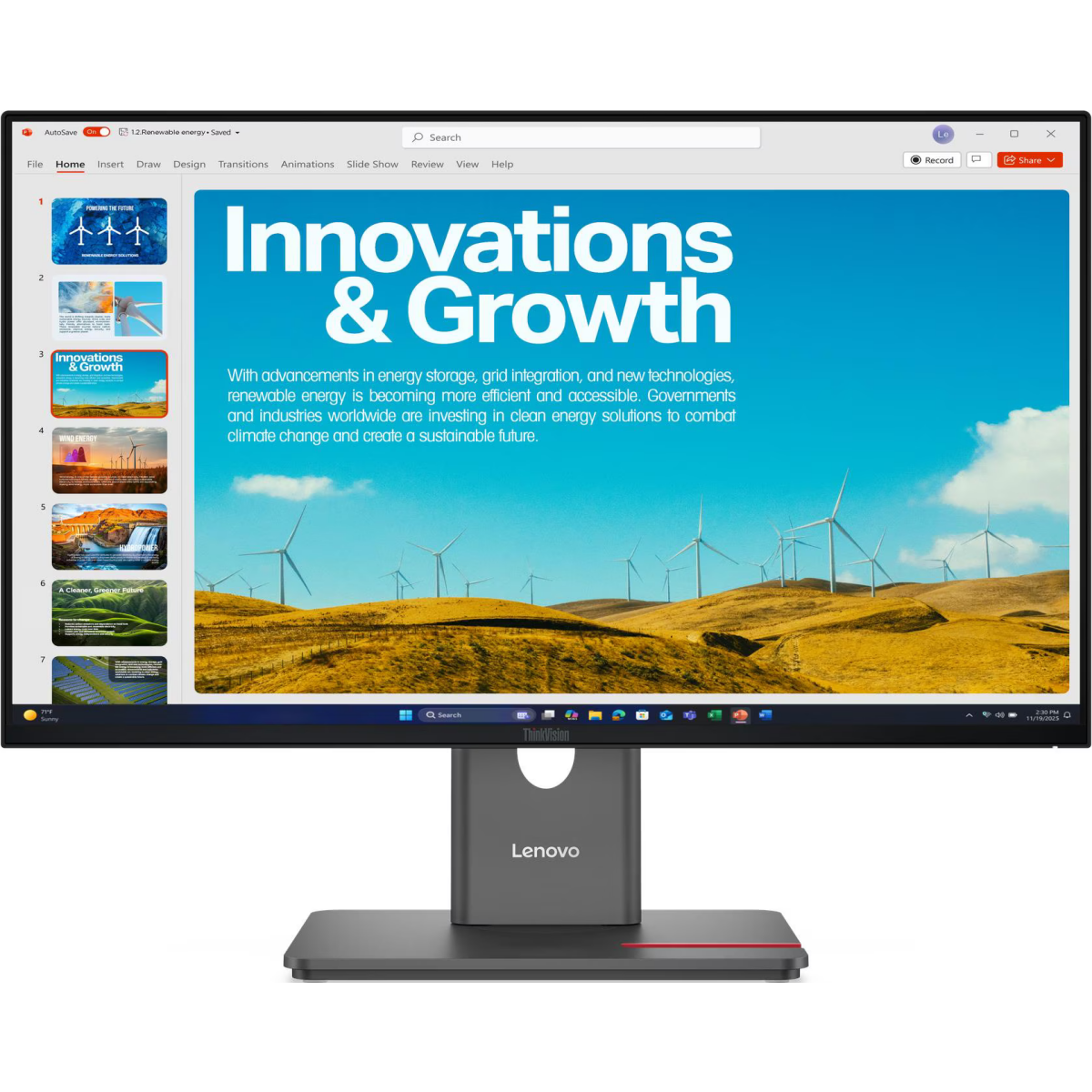 Écran Lenovo 24" ThinkVision P24QD-40 (64B1GAT1EU)