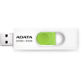 clé USB flash 64GB ADATA UV320 White/Green (AUV320-64G-RWHGN)