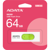 clé USB flash 64GB ADATA UV320 White/Green (AUV320-64G-RWHGN)