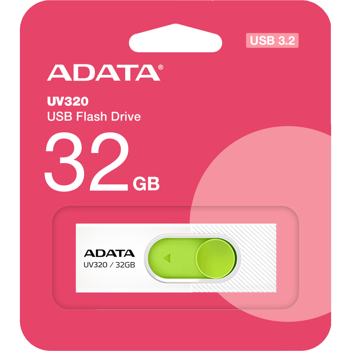 clé USB flash 32GB ADATA UV320 White/Green - AUV320-32G-RWHGN - photo 3
