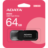 clé USB flash 64GB ADATA UV240 Black (AUV240-64G-RBK)