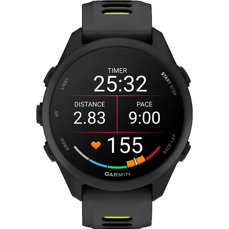 Montres connectées Garmin Forerunner 170 Black with Black/Amp Yellow Band - 010-03920-00 - photo 2