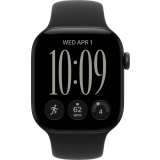Montres connectées Apple Watch Series 12 42mm 5G Black Aluminium Case with Black Sport Band M/L (MJG14ZR/A)