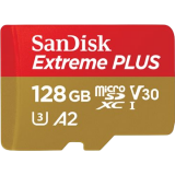 Carte mémoire 128GB MicroSD SanDisk Extreme Plus + SD adapter (SDSQXBD-128G-GN6MA)
