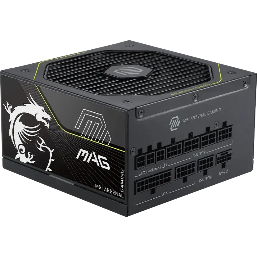 Alimentation électrique 1000W MSI MAG A1000PLS PCIE5 - 306-7ZPNY11-CE0
