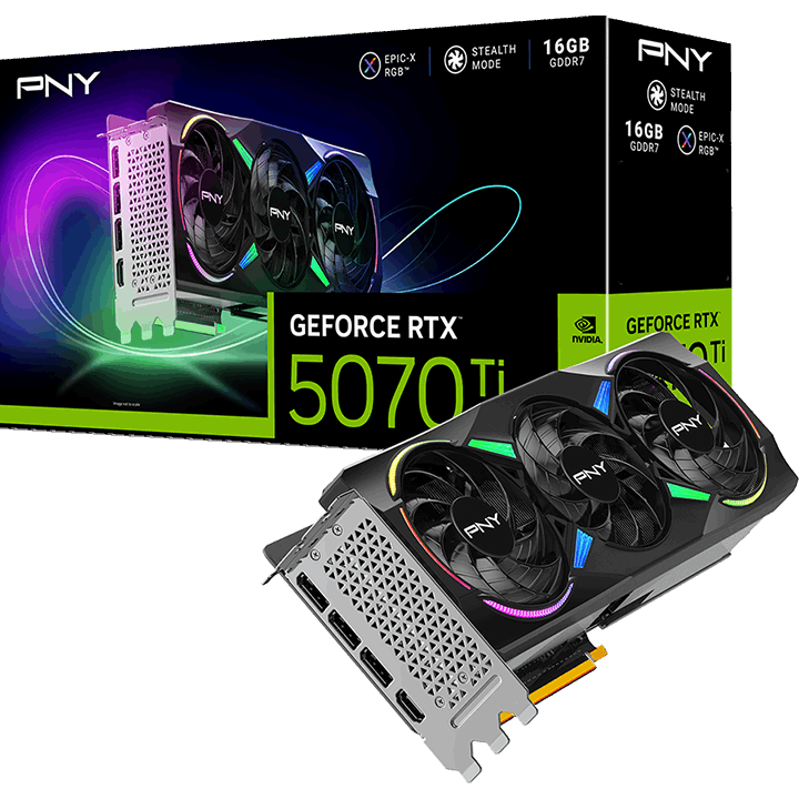 Видеокарта NVIDIA GeForce RTX 5070 Ti PNY EPIC-X Triple Fan ARGB 16GB (VCG5070T16TFXXPB1) - photo 9