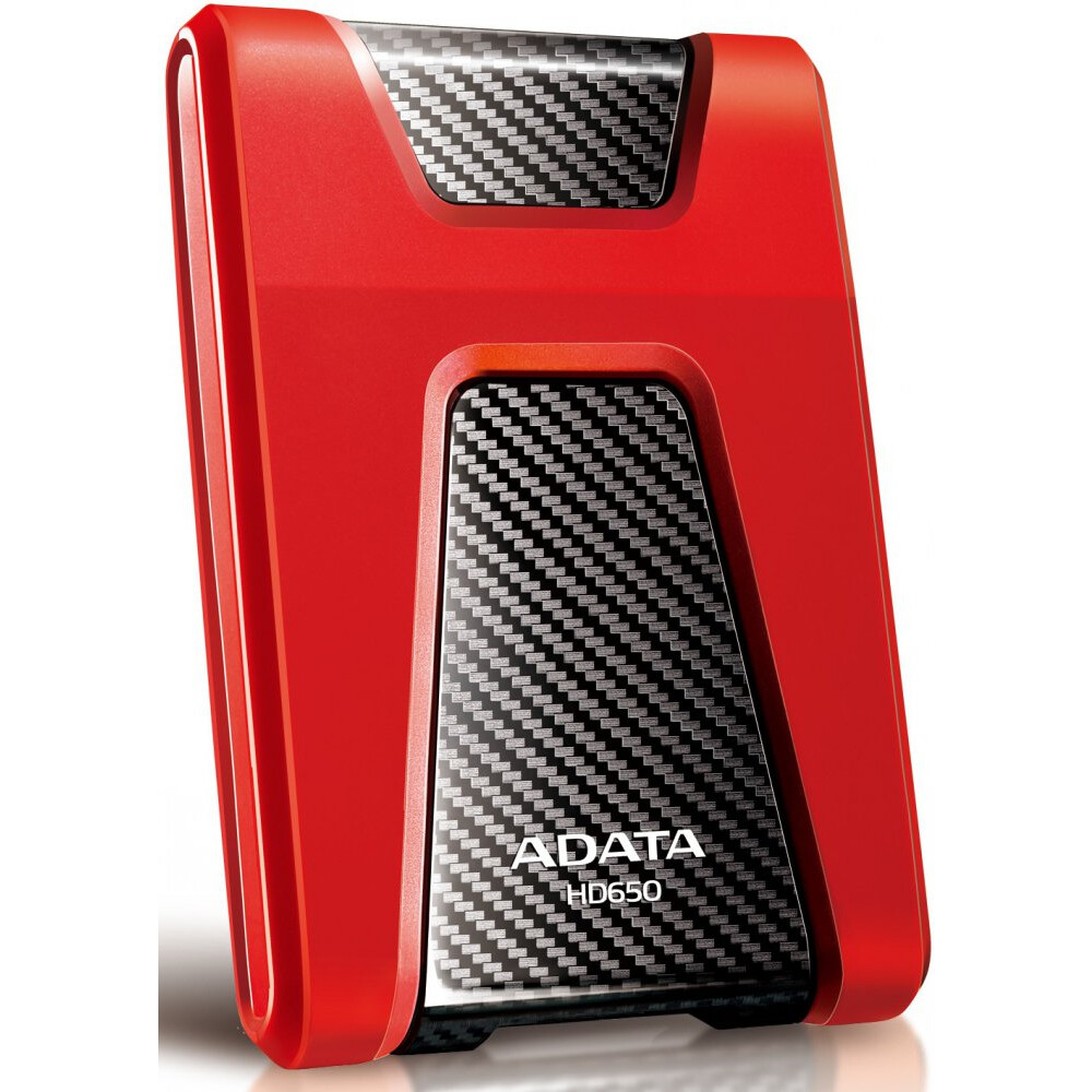 Ārējie cietie diski un SSD ADATA HD650 1Tb Red (AHD650-1TU31-CRD)
