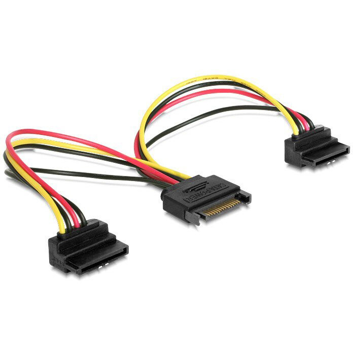 Pārejas savienojums Gembird SATA - 2x SATA, 0.15m (CC-SATAM2F-02)