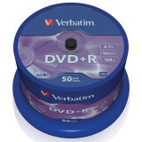 Disks DVD+R Verbatim 4.7Gb 16x Cake Box (50pcs) (43550)