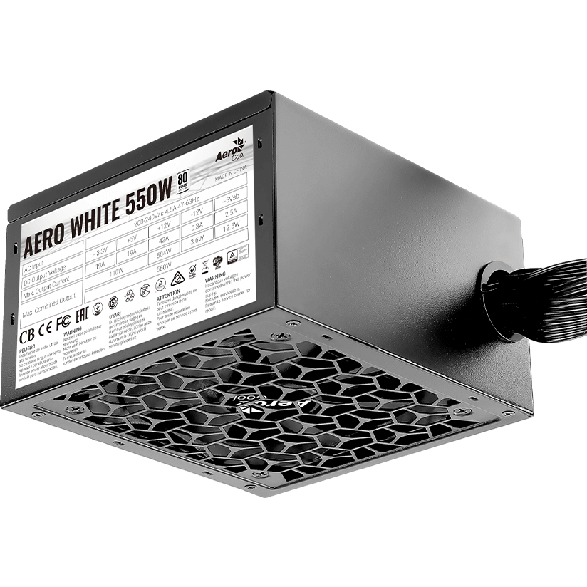 Barošanas bloks 550W AeroCool Aero White - foto 3