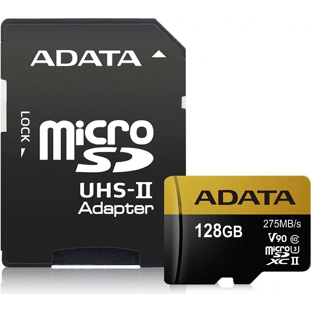 Atmiņas kartes 128Gb MicroSD ADATA Premier + SD adapter (AUSDX128GUII3CL10-CA1)