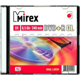 Disks DVD+R Mirex 8.5Gb DL 8x Slim Case (1pc) (204190)