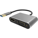 Pārejas savienojums USB - VGA/HDMI, VCOM CU322M