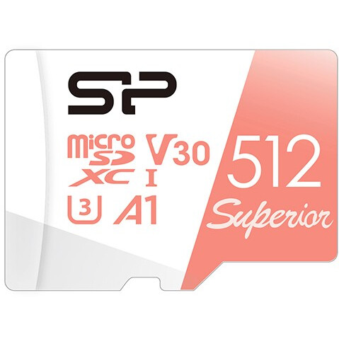 Atmiņas kartes 512Gb MicroSD Silicon Power Superior (SP512GBSTXDV3V20)