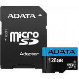 Carte mémoire 128GB MicroSD ADATA Premier + SD adapter  (AUSDX128GUICL10A1-RA1)