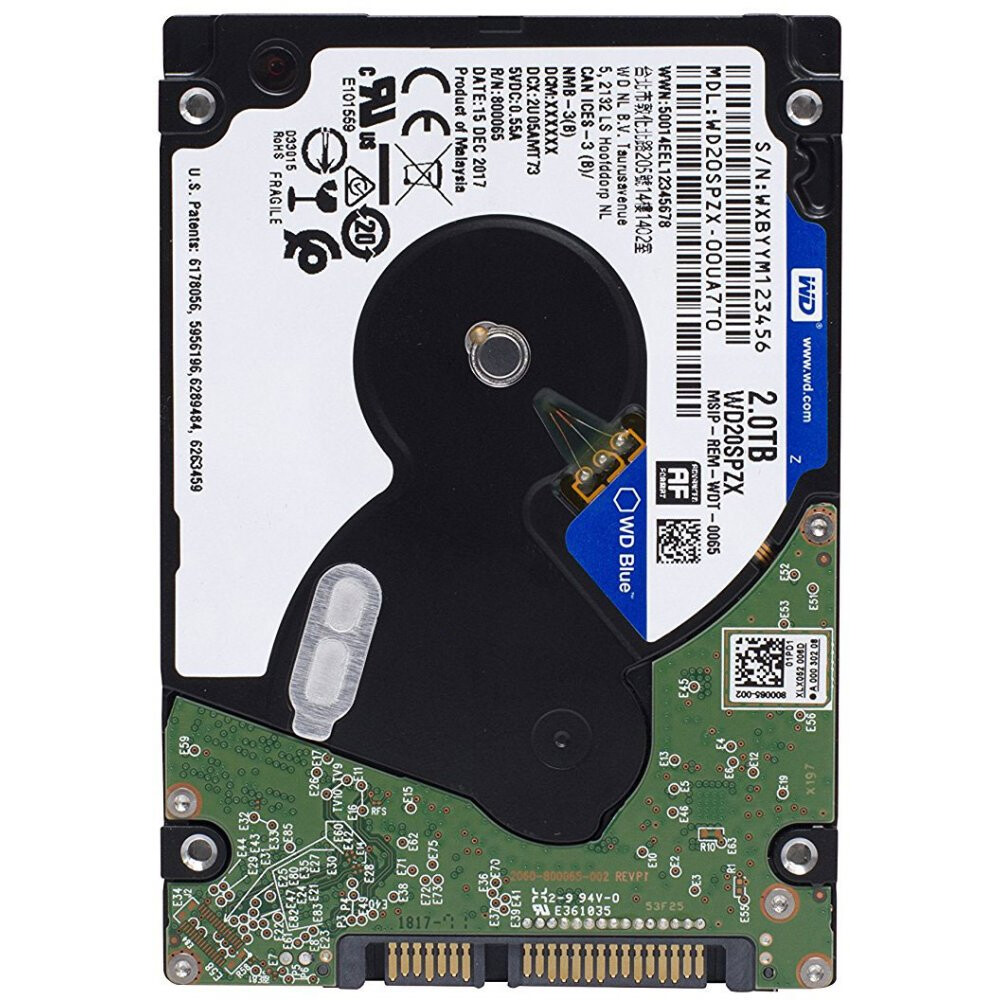 Disque dur 2TB SATA-III WD Blue (WD20SPZX)