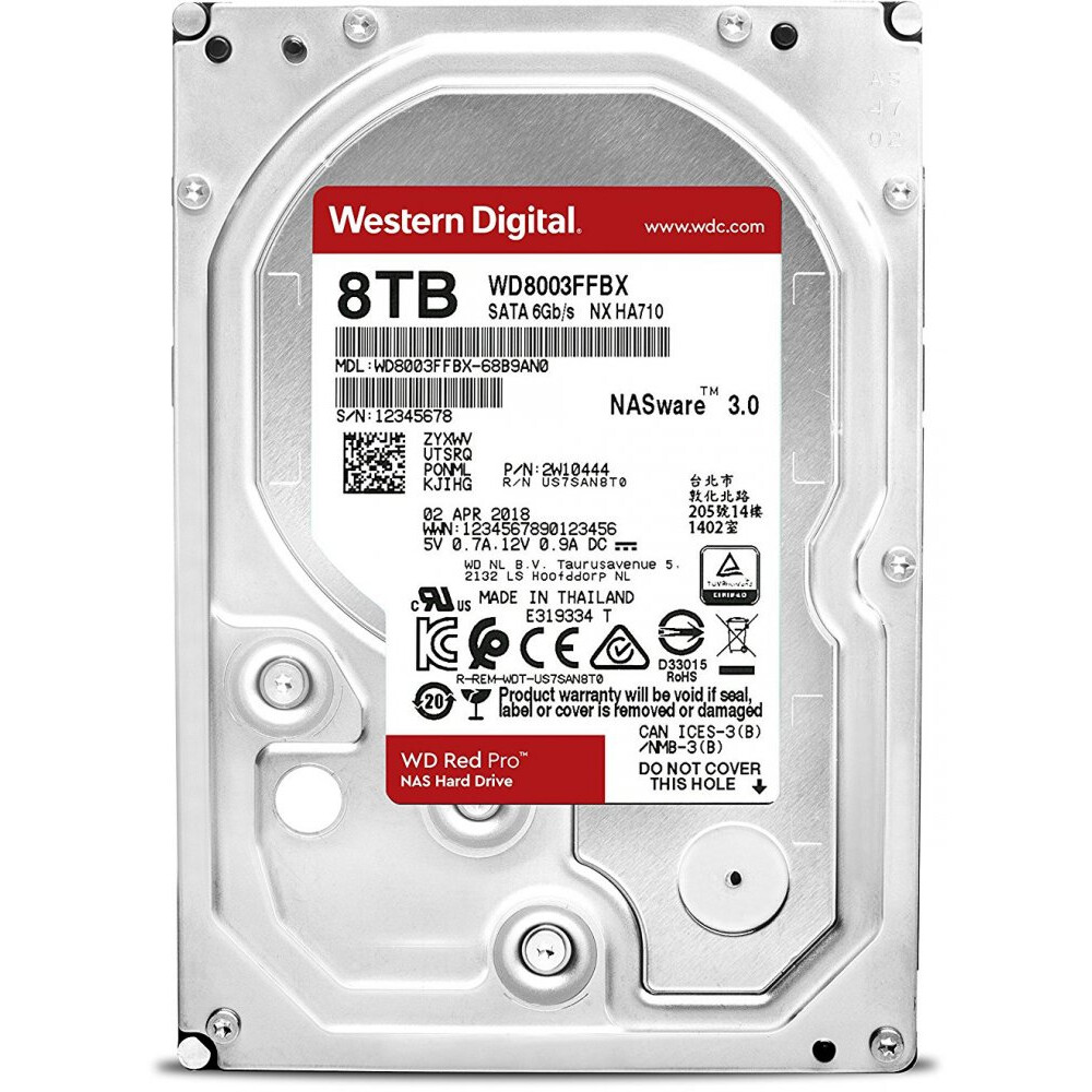 Disque dur 8TB SATA-III WD Red Pro (WD8003FFBX/WD8005FFBX)