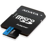 Carte mémoire 64GB MicroSD ADATA Premier + SD adapter  (AUSDX64GUICL10A1-RA1)