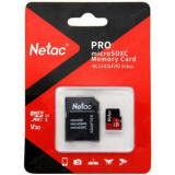 La carte mémoire 32Gb MicroSD Netac P500 Extreme Pro + SD adapter (NT02P500PRO-032G-R)