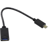 Pārejas savienojums USB A (F) - USB Type-C, 0.2m, 5bites TC304-02OTG