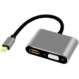 Pārejas savienojums Mini DisplayPort (M) - HDMI (F) + VGA (F), Telecom TA6080
