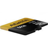 Atmiņas kartes 64Gb MicroSD ADATA Premier + SD Adapter (AUSDX64GUII3CL10-CA1)
