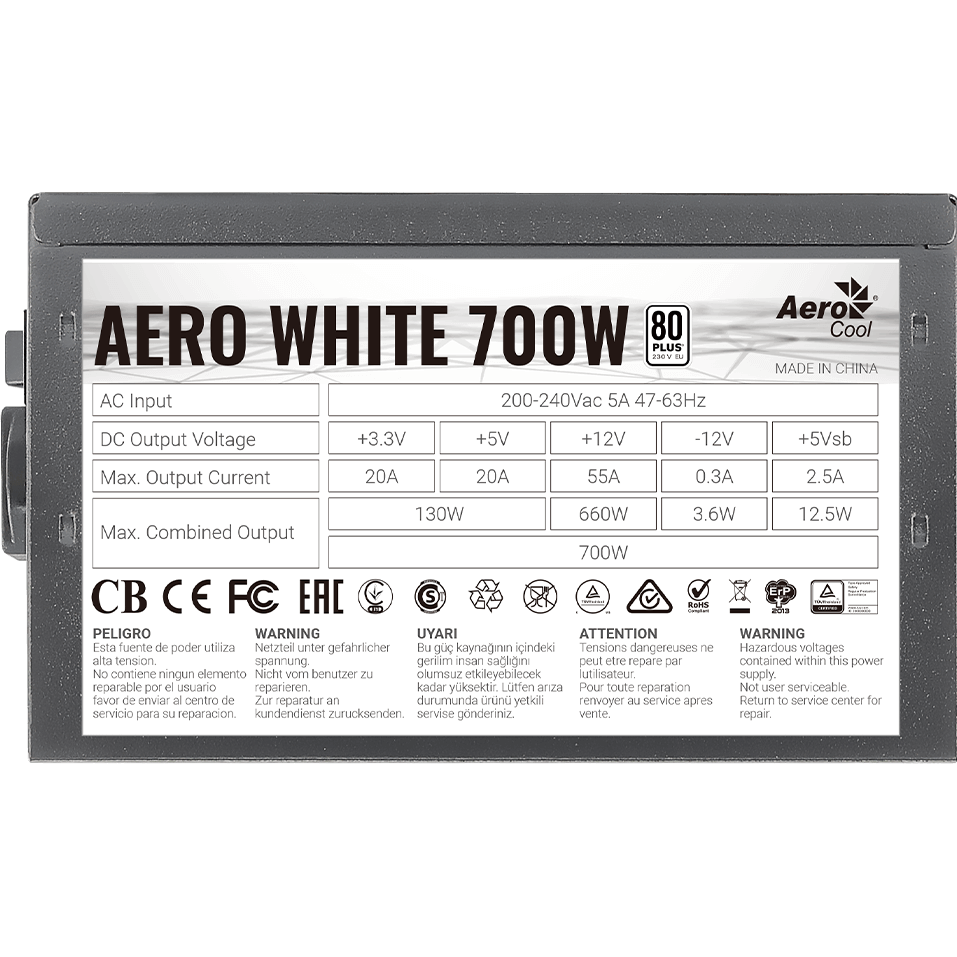 Barošanas bloks 700W AeroCool Aero White - foto 7