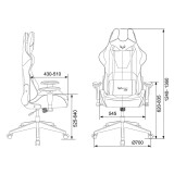 Spēļu krēsls Bureaucrat Viking 5 AERO Red (VIKING 5 AERO RED)