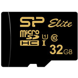 Atmiņas kartes 32Gb MicroSD Silicon Power Elite Gold + SD adapter (SP032GBSTHBU1V1GSP)