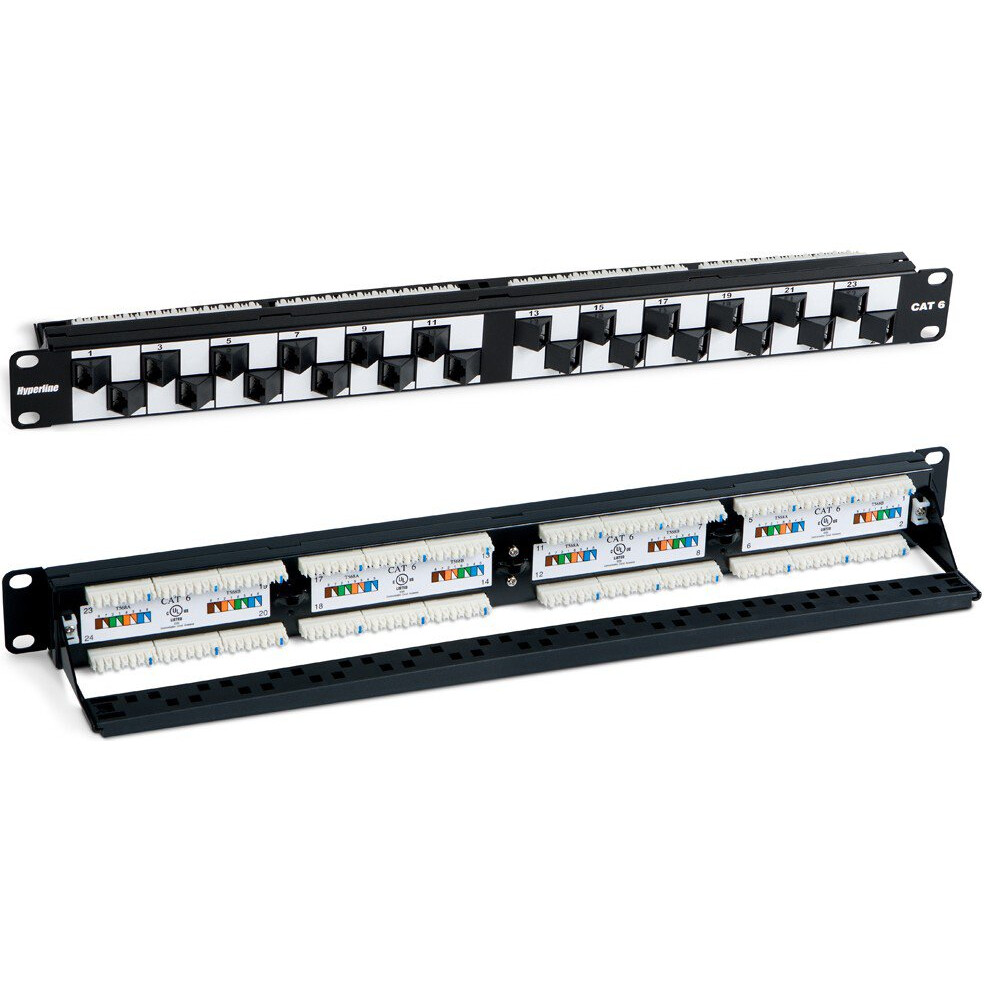 Montāžas panelis Hyperline PP2A-19-24S-8P8C-C6-110