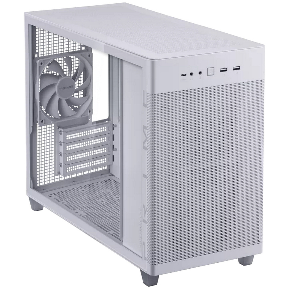 Boîtier ASUS Prime AP201 TG White - 90DC00G3-B39010 - photo 2