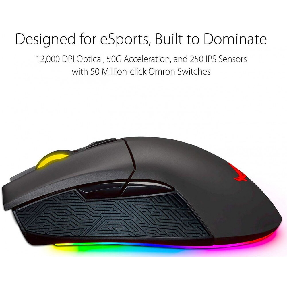 Pele ASUS ROG Gladius II Origin Black - 90MP00U1-B0UA00 - foto 3