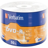Disks DVD-R Verbatim 4.7Gb 16x Wrap (50pcs) (43788)