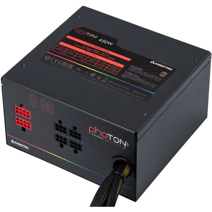 Barošanas bloks Chieftec Proton 650W (CTG-650C-RGB) - foto 4