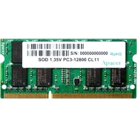 Operatīvā atmiņa 4Gb DDR-III 1600MHz Apacer SO-DIMM (AS04GFA60CATBGJ) - DV.04G2K.KAM