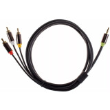 Kabelis 3.5 Jack (M) - 3xRCA (M), 1.5m, Telecom TAV4545M-1.5M