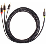 Kabelis 3.5 Jack (M) - 3xRCA (M), 3m, Telecom TAV4545M-3M