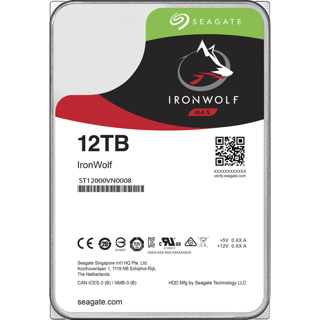 Disque dur 12TB SATA-III Seagate IronWolf (ST12000VN0008)