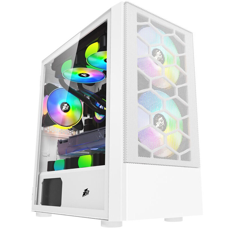 Boitiers PC 1STPLAYER FIREBASE X4-M White - X4-M-WH-2F1P-W-1F1-W