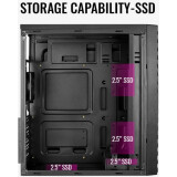Boîtier AeroCool Streak Black (EN58573/ACCM-PV19012.11)