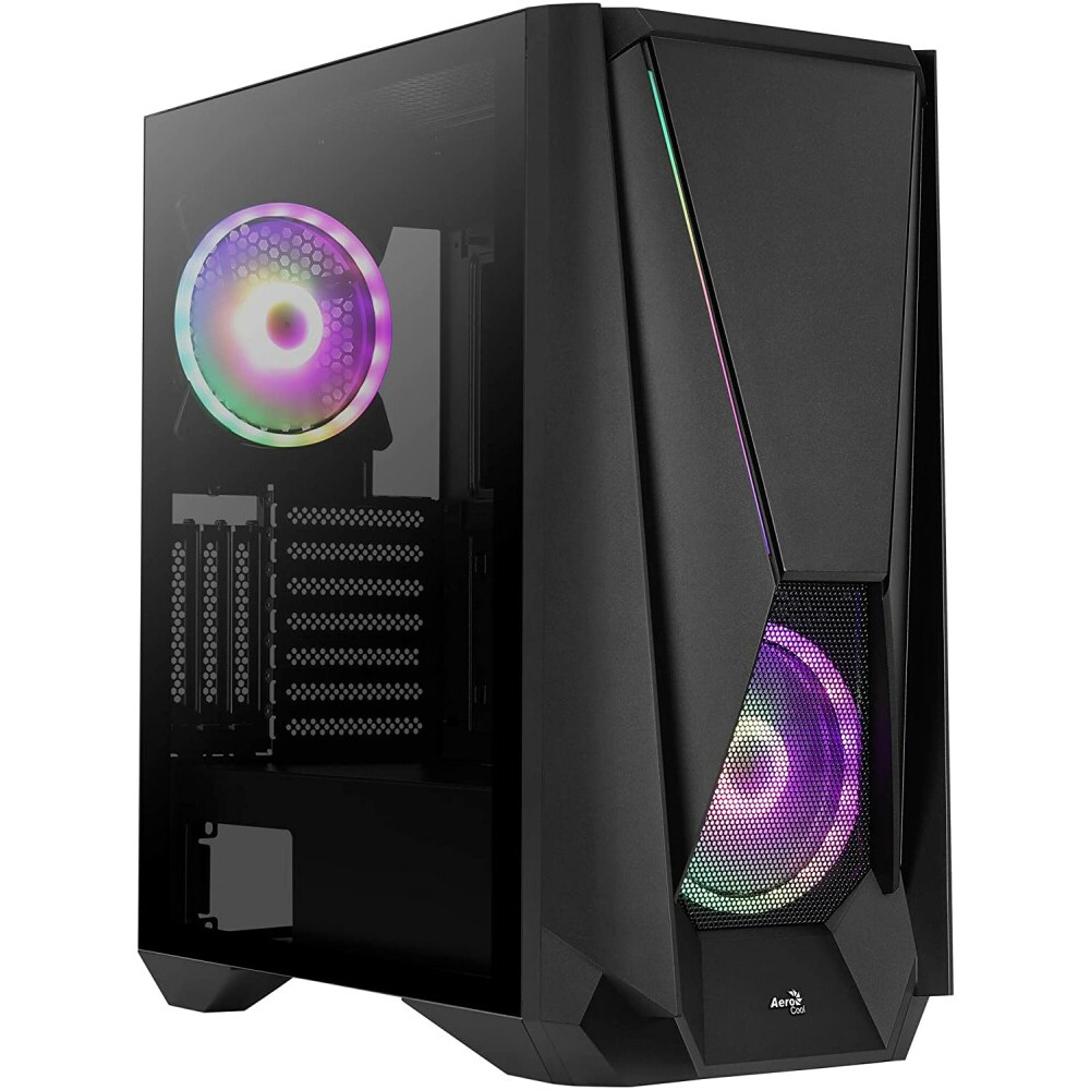 Datoru korpuss AeroCool Visor Black - EN55930/Visor-G-BK-v1